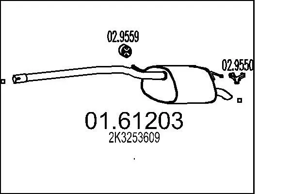 MTS 0161203 Глушитель выхлопных газов