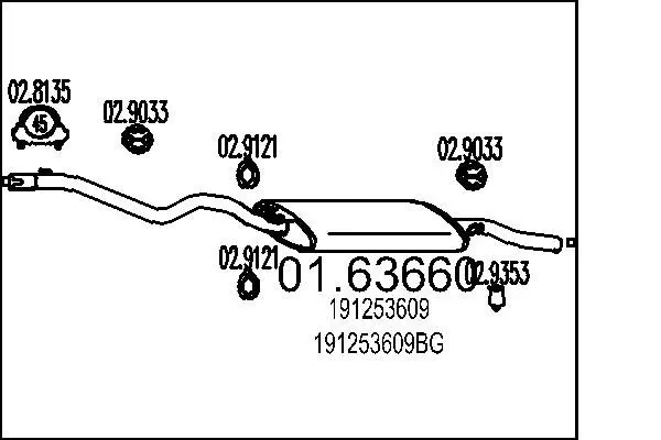 MTS 0163660 Глушитель выхлопных газов