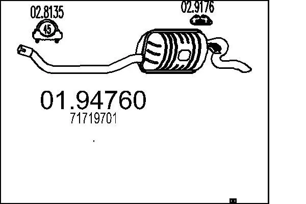 01.94760 Глушитель выхлопных газов