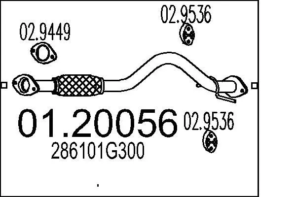MTS 0120056 Труба выхлопного газа