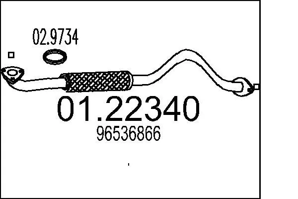 MTS 0122340 Труба выхлопного газа