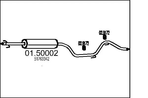 MTS 0150002 Средний глушитель выхлопных