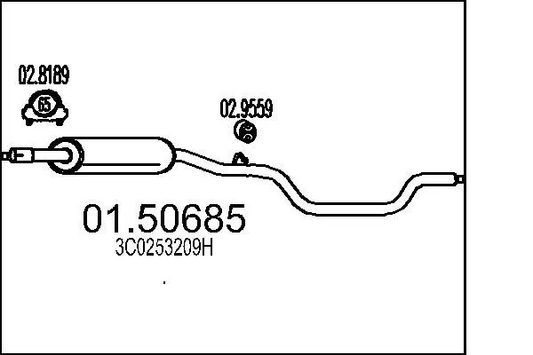 01.50685 Средний глушитель выхлопных