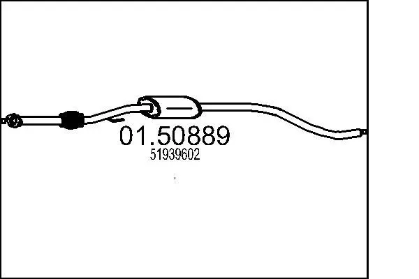 01.50889 Средний глушитель выхлопных
