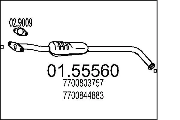 MTS 0155560 Средний глушитель выхлопных