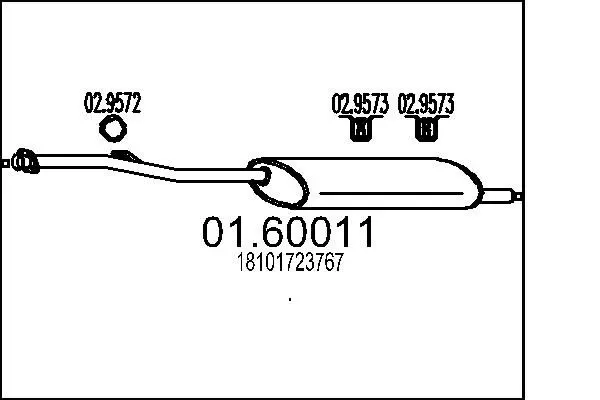 MTS 0160011 Глушитель выхлопных газов