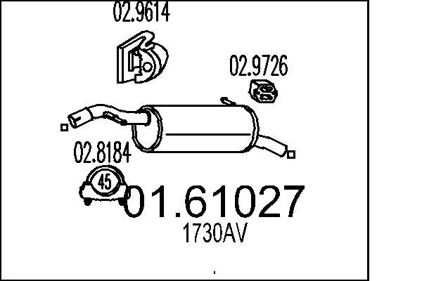 01.61027 Глушитель выхлопных газов