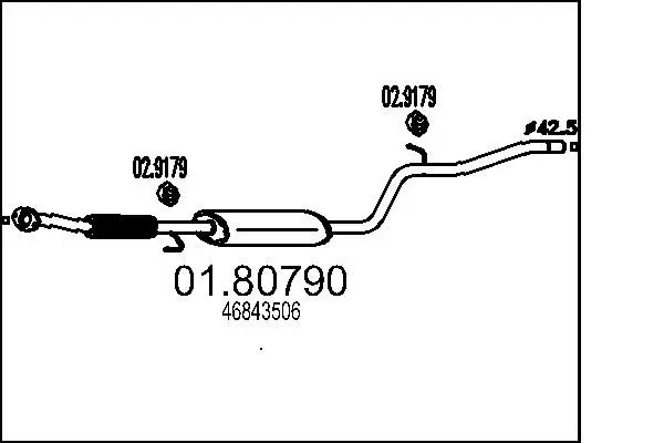 MTS 0180790 Средний глушитель выхлопных