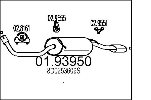 MTS 0193950 Глушитель выхлопных газов