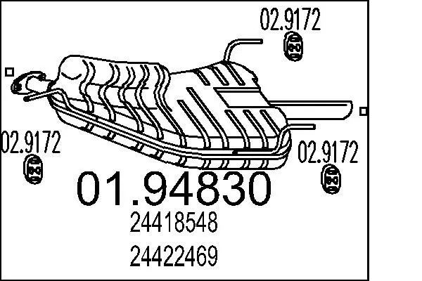 MTS 0194830 Глушитель выхлопных газов