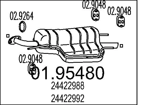 MTS 0195480 Глушитель выхлопных газов