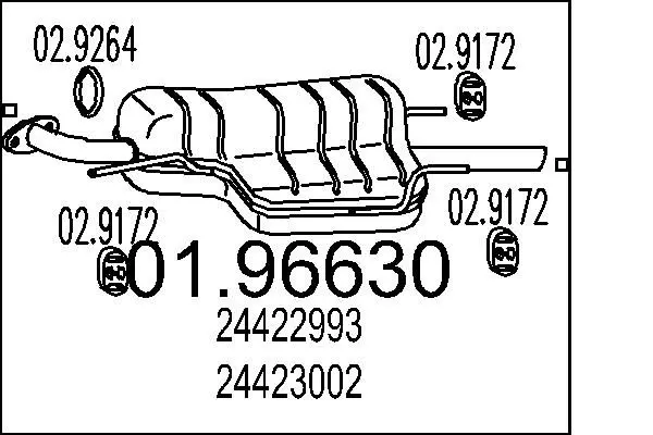 MTS 0196630 Глушитель выхлопных газов