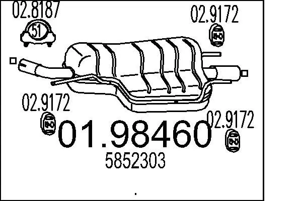 MTS 0198460 Глушитель выхлопных газов