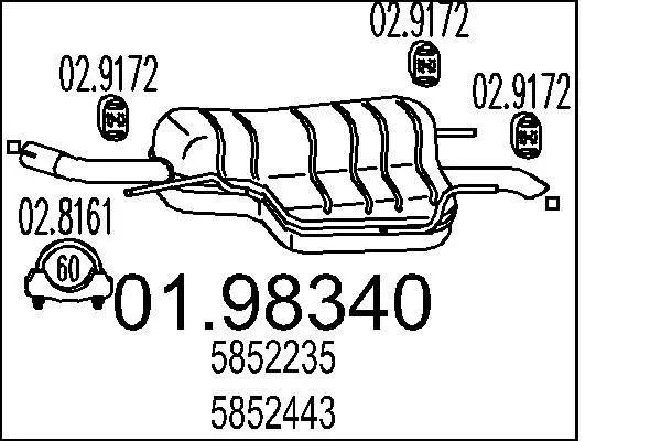 MTS 0198340 Глушитель выхлопных газов