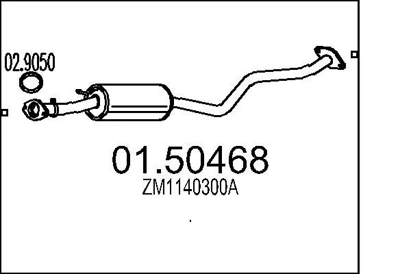 01.50468 Средний глушитель выхлопных