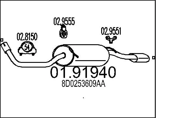 01.91940 Глушитель выхлопных газов