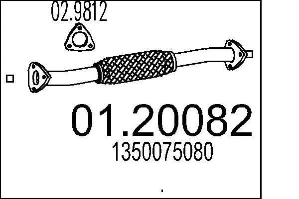 01.20082 Труба выхлопного газа