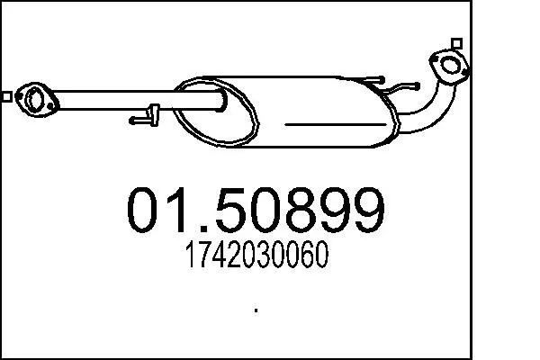 01.50899 Средний глушитель выхлопных