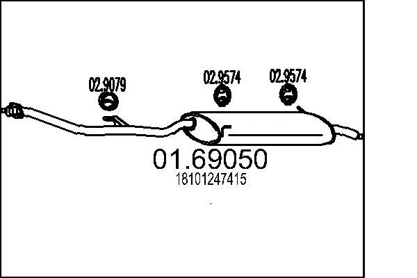 MTS 0169050 Глушитель выхлопных газов