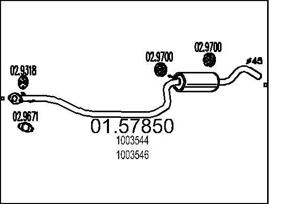 MTS 0157850 Средний глушитель выхлопных