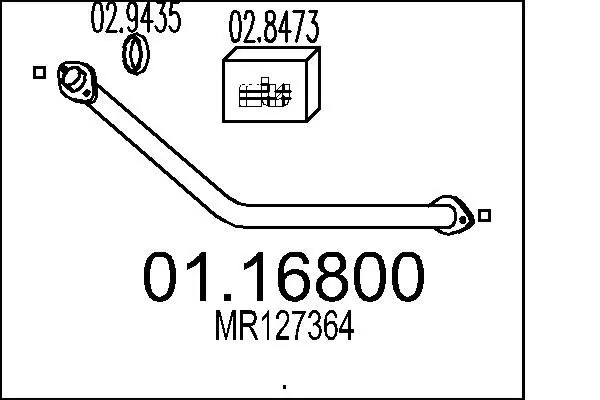 MTS 0116800 Труба выхлопного газа