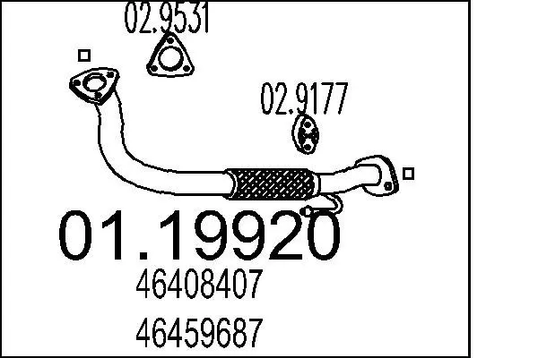 01.19920 Труба выхлопного газа