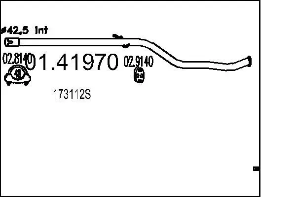 MTS 0141970 Труба выхлопного газа
