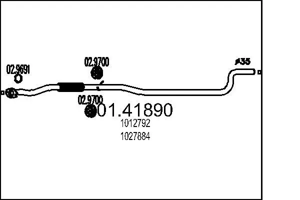 MTS 0141890 Труба выхлопного газа