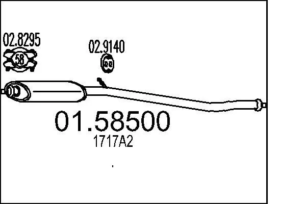 01.58500 Средний глушитель выхлопных