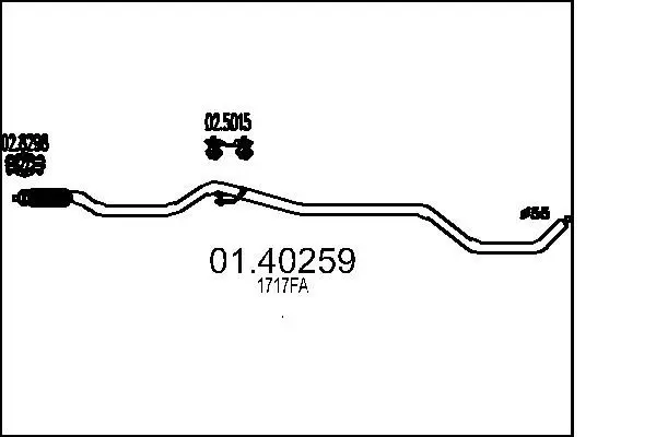 MTS 0140259 Труба выхлопного газа