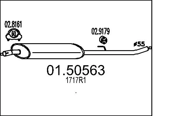 MTS 0150563 Средний глушитель выхлопных