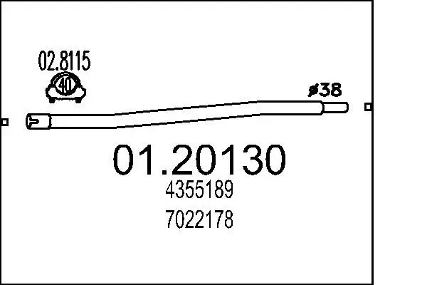 MTS 0120130 Труба выхлопного газа