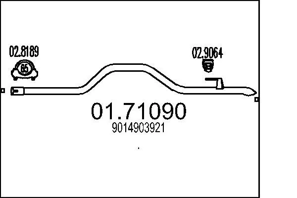 MTS 0171090 Труба выхлопного газа