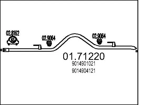 MTS 0171220 Труба выхлопного газа