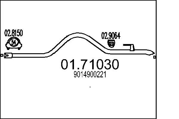 MTS 0171030 Труба выхлопного газа