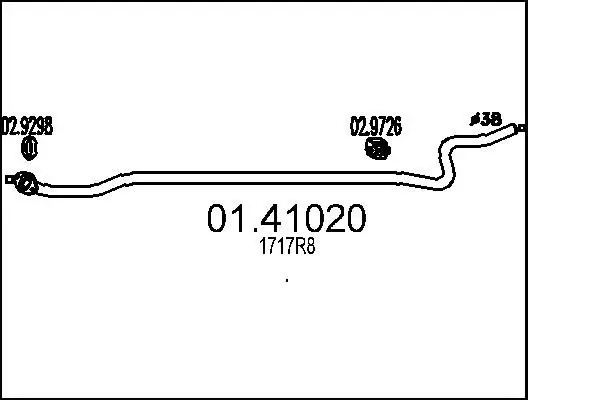 MTS 0141020 Труба выхлопного газа