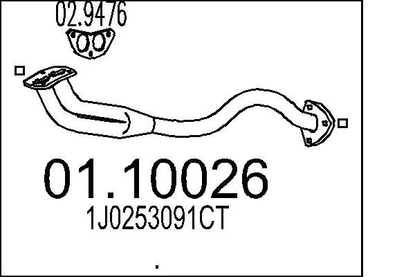 01.10026 Труба выхлопного газа