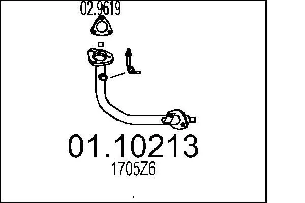 MTS 0110213 Труба выхлопного газа