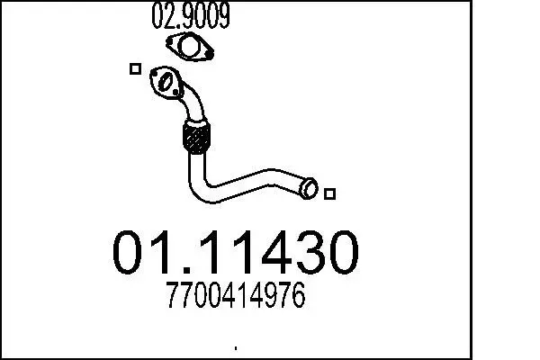 MTS 0111430 Труба выхлопного газа