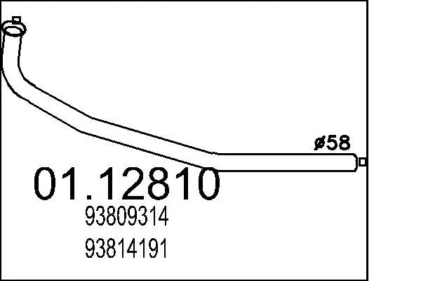 MTS 0112810 Труба выхлопного газа