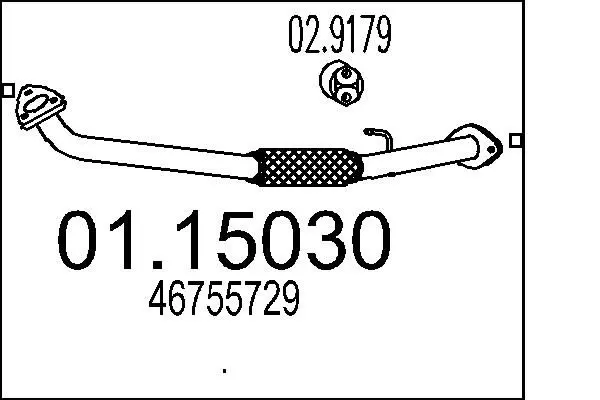 MTS 0115030 Труба выхлопного газа