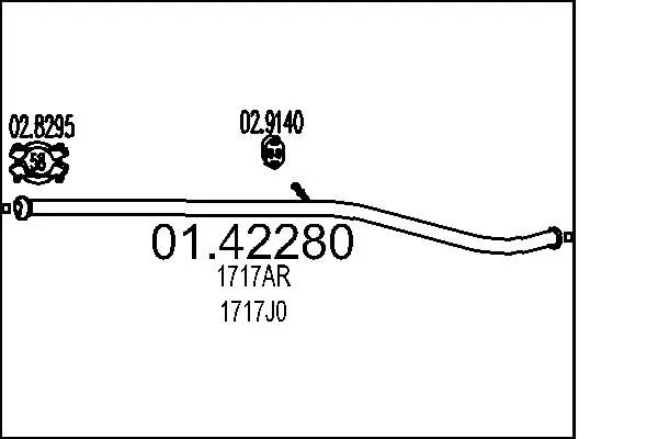 01.42280 Труба выхлопного газа