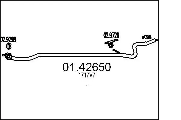 MTS 0142650 Труба выхлопного газа