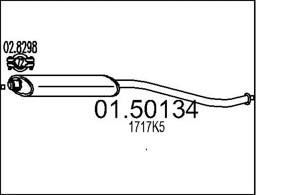 MTS 0150134 Средний глушитель выхлопных