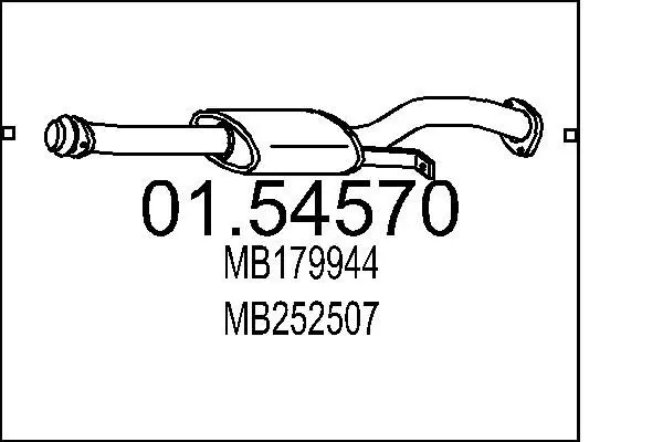 01.54570 Средний глушитель выхлопных