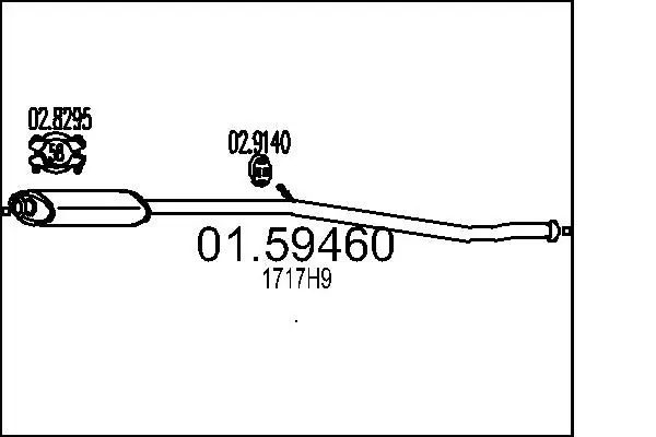 MTS 0159460 Средний глушитель выхлопных