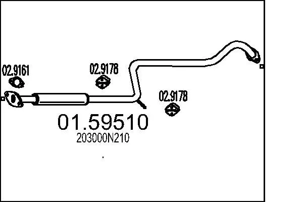 01.59510 Средний глушитель выхлопных