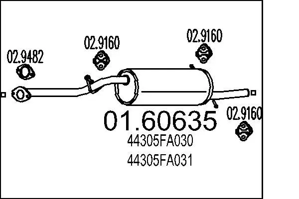 MTS 0160635 Глушитель выхлопных газов