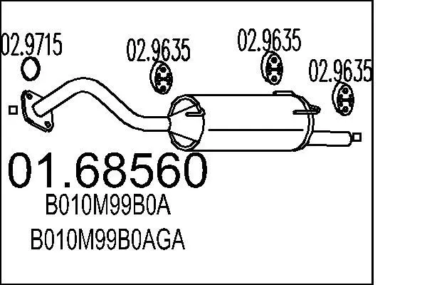 01.68560 Глушитель выхлопных газов