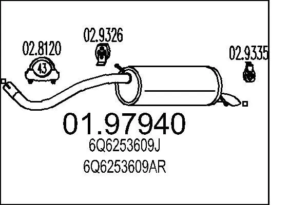 MTS 0197940 Глушитель выхлопных газов